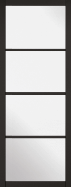 Soho 4L Black Pre-finished Door