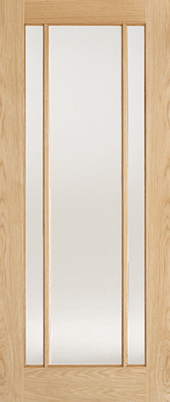 Lincoln 3L Clear Glass Internal Oak Door