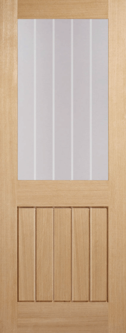 Mexicano Glazed Half Light Oak Pre-Finished Door
