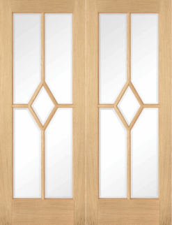Reims Internal Pre-finished Oak Pair Doors